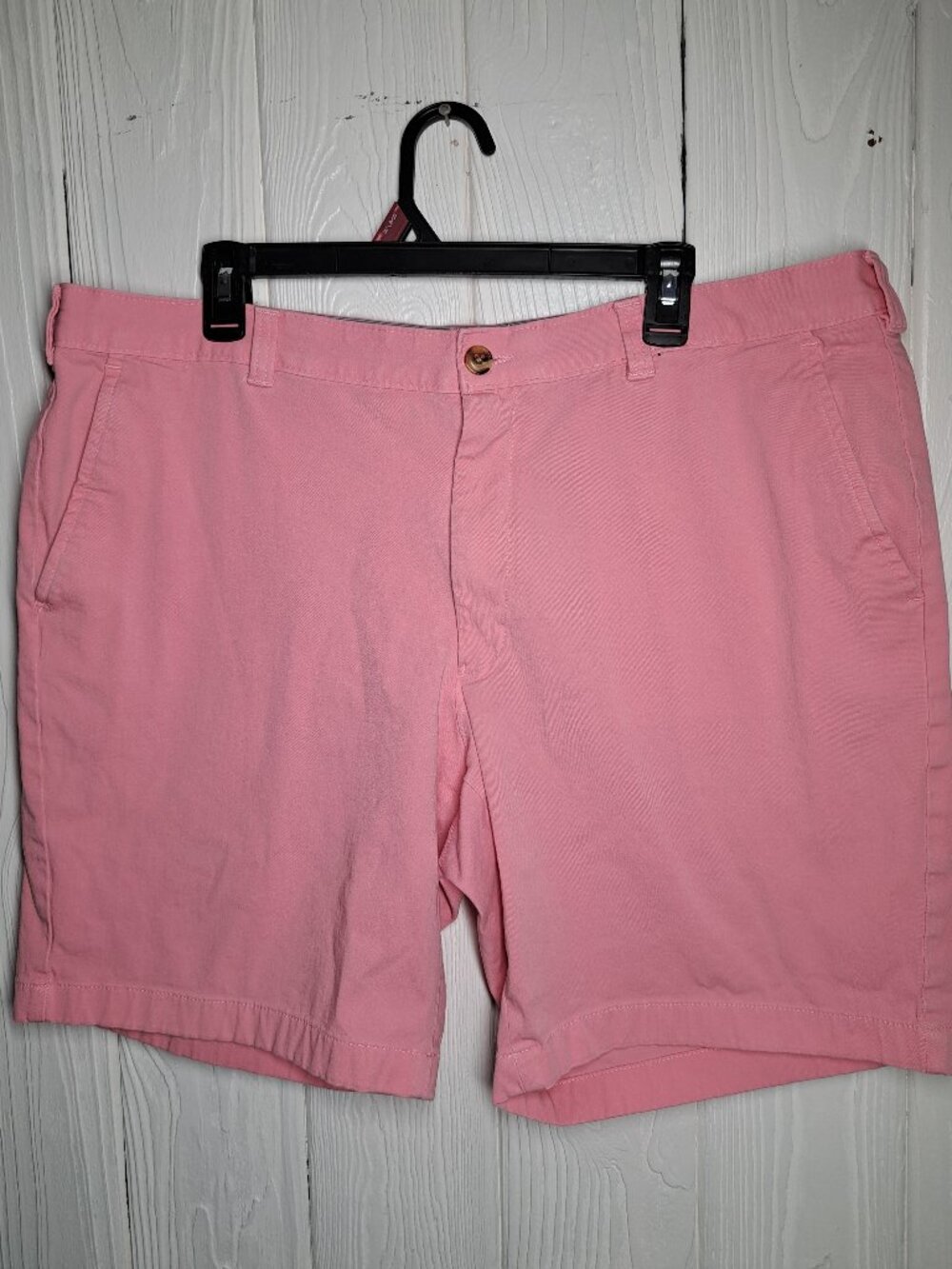 Club Room Men's Regular Fit Chino Shorts 9" 4-Way Stretch Pink Size 38W